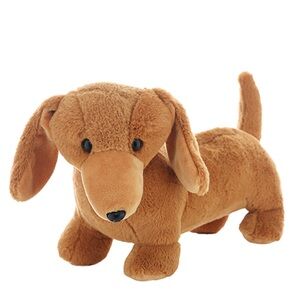 Dachshund Stuffed Plush Dog Stuffed Animal w/velcro pocket